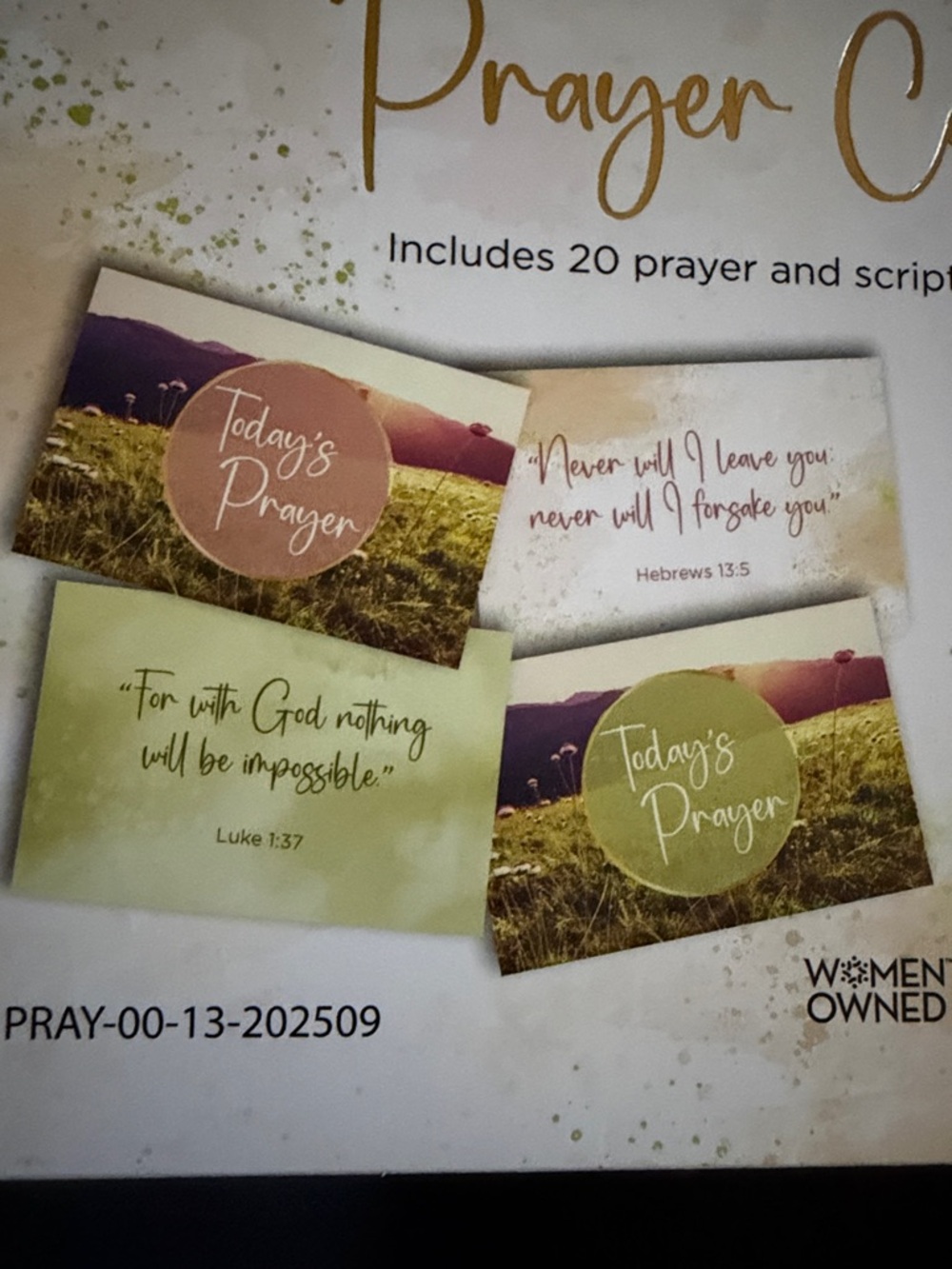 Prayer Cards Box with Meadow Design - Picture 3 of 3